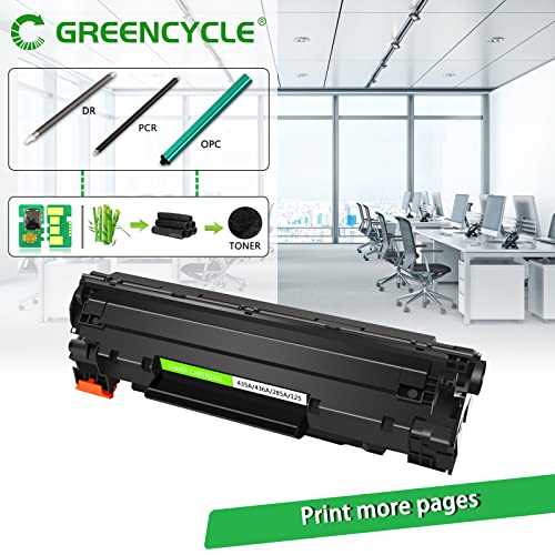 greencycle High Yield Compatible 35A CB435A Toner Cartridge Replacement for Laserjet P1002 P1003 P1004 P1005 P1006 P1007 P1009 Series Printers ( Black, 4 Pack )