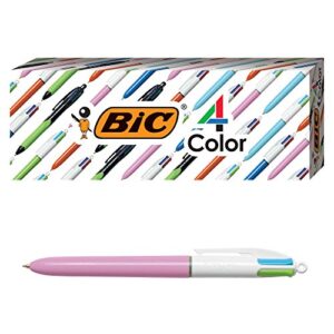 bic 4-color fashion ballpoint pen, medium point (1.0mm), assorted fashion ink colors, fun & colorful, 4-count