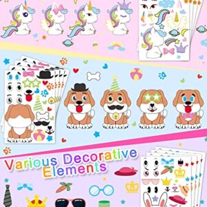 Make Your Own Stickers for Kids, 80 Sheets 20 Animals Stickers with Safaris, Sea, Zoo and Fantasy Animals Face Stickers Party Supplies Kids Crafts Party Favors for Kids 4-8