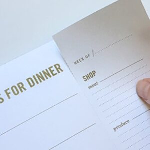 Two Tumbleweeds Meal Planning Notepad - "What's for Dinner?" Weekly Meal Planner and Grocery List Magnetic Notepad - 6 x 9” - 50 sheets