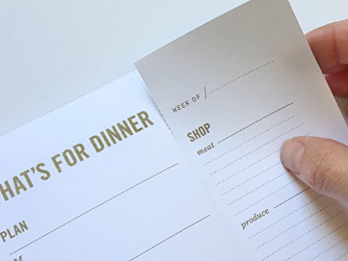 Two Tumbleweeds Meal Planning Notepad - "What's for Dinner?" Weekly Meal Planner and Grocery List Magnetic Notepad - 6 x 9” - 50 sheets