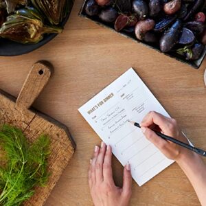 Two Tumbleweeds Meal Planning Notepad - "What's for Dinner?" Weekly Meal Planner and Grocery List Magnetic Notepad - 6 x 9” - 50 sheets