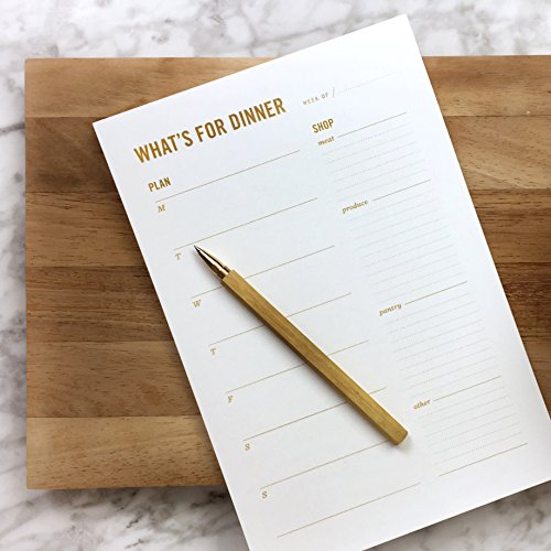 Two Tumbleweeds Meal Planning Notepad - "What's for Dinner?" Weekly Meal Planner and Grocery List Magnetic Notepad - 6 x 9” - 50 sheets