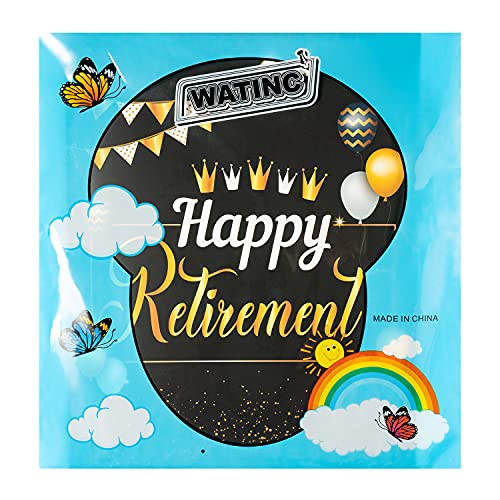 WATINC Retirement Party Jumbo Greeting Card, Writable Theme Party Large Guest Book Farewell Party Decor, Signature Official Congrats Retired Party Supplies Photo Booth Props, Gift for Office Colleague