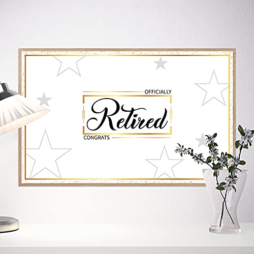 WATINC Retirement Party Jumbo Greeting Card, Writable Theme Party Large Guest Book Farewell Party Decor, Signature Official Congrats Retired Party Supplies Photo Booth Props, Gift for Office Colleague