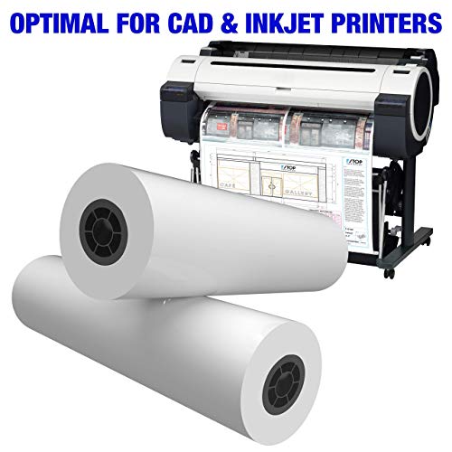 Alliance Wide Format Paper 24" x 150' CAD Bond Rolls (20lb | 4 Rolls, 24 In x 150 Ft | 2" Core)