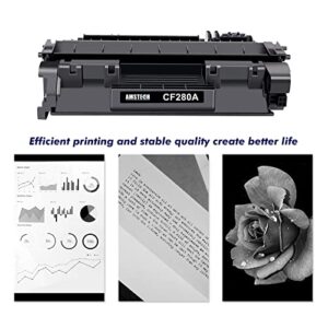 80A CF280A 2 Pack Toner Cartridge Compatible Replacement for HP 80A CF280A 80X CF280X Toner Cartridge for HP Pro 400 M401A M401D M401N M401DNE MFP M425DN Printer Black