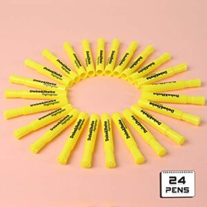 Yellow highlighter, 24 Pack -bright color, chisel tip, for Adults Kids Highlighting in the Home School Office-Short …