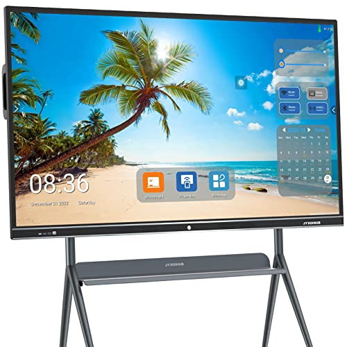 Smart Board for Classroom and Conference,JYXOIHUB 75 Inch Electronic Whiteboard Build in Android and Windows OS with 4K HD Touch Screen Interactive Whiteboard,Smart Digital Whiteboard (Board Only)