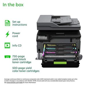 Lexmark MC3326adwe Color Multifunction Laser Printer with Print, Copy, Fax, Scan and Wireless Capabilities, Two-Sided Printing with Full-Spectrum Security and Prints Up to 26 ppm (40N9060)