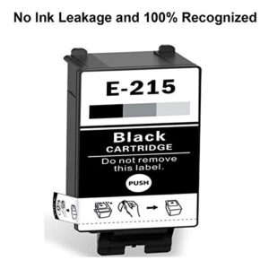 VividInk 215 Ink Cartridges T215 Remanufactured for WF-100 wf100 Printer, Pigment, 5-Pack: 3 Black, 2 Color