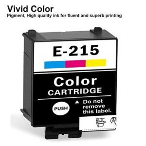 VividInk 215 Ink Cartridges T215 Remanufactured for WF-100 wf100 Printer, Pigment, 5-Pack: 3 Black, 2 Color