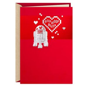 hallmark valentine’s day card (star wars r2-d2 and hearts)