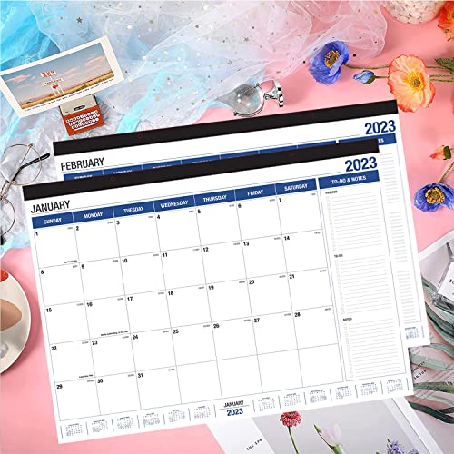 2023-2024 Desk Calendar, 18 Month Desk Calendar/Wall Calendar Combo, 22" x 17", January 2023-June 2024, Highlight Holidays, Planning Calendar, Thick Paper