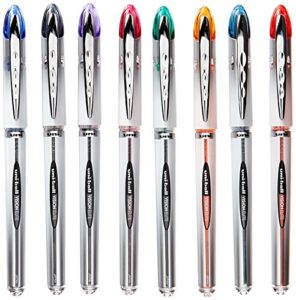 uni-ball vision elite rollerball pen assorted color 8-pack airplane safe #90199