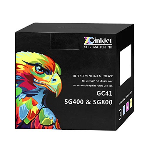 XCinkjet Sublimation Ink Cartridge Compatible for Sawgrass Virtuoso SG400 SG 800 Printer (1 Black, 1 Cyan, 1 Magenta, 1 Yellow , 4-Pack)