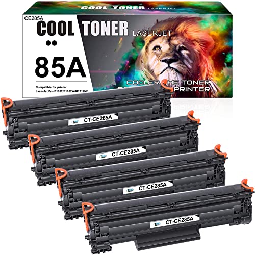 Cool Toner Compatible Toner Cartridge Replacement for HP 85A CE285A P1102w Toner Cartridge Work with HP Pro P1102w M1212nf M1217nfw MFP Laser Printer Ink (Black, 4-Pack)