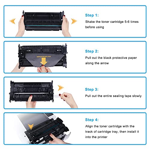 Cool Toner Compatible Toner Cartridge Replacement for HP 85A CE285A P1102w Toner Cartridge Work with HP Pro P1102w M1212nf M1217nfw MFP Laser Printer Ink (Black, 4-Pack)