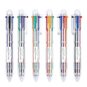shuttle art multicolor pens, 23 pack 6-in-1 0.7mm retractable ballpoint pens for office school supplies students children gift