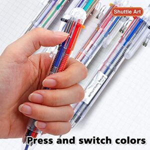 Shuttle Art Multicolor Pens, 23 Pack 6-in-1 0.7mm Retractable Ballpoint Pens for Office School Supplies Students Children Gift