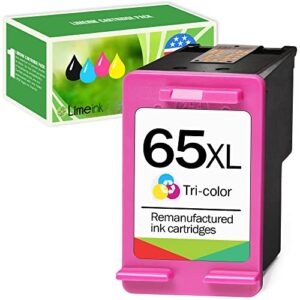 limeink remanufactured ink cartridge replacement for 65xl 65 xl high yield for hp deskjet 2600 2622 2652 2655 3700 3720 3722 3752 3755 envy 5000 5052 5055 printer amp 100 (color)