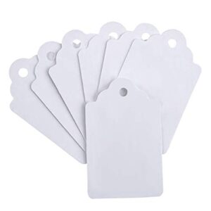 price tags without string, 1000pcs smooth surface white tags marking merchandise unstrung tags small label hang tags for pricing gift jewelry clothing yard sale garage supplies 1.75 x 1.093 inch