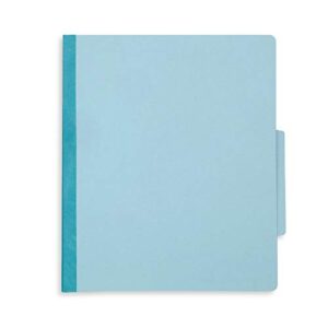 10 Blue Classification Folders - 1 Divider - 2 Inch Tyvek Expansions - Durable 2 Prongs Designed to Organize Standard Medical Files, Law Client Files, Office Reports - Letter Size, Blue, 10 Pack