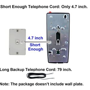 Classic Wall Phone for Landline with Mechanical Ringing, Single Line 2554 Wall Telephone with Indicator, Retro Wall Mounted Phone Waterproof, Old Wall Mount Phone for Kitchen,Home, Black