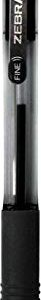 Zebra Pen Z-Grip Retractable Ballpoint Pen, Fine Point, 0.7mm, Black Ink, 12-Pack