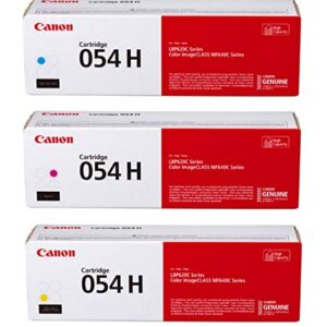 Canon Genuine 054 High Yield CMY Color Toner Cartridge Set