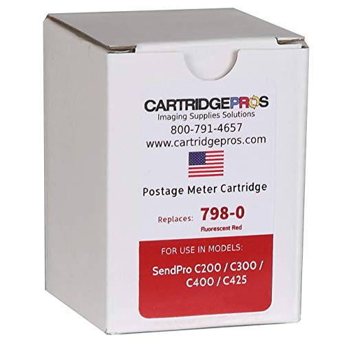 3-Pack Replacement Compatible SL‑798‑0 Ink Cartridges for SendPro C200, C300 and C400 Postage Meters. Made in The USA.