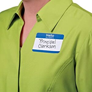 Avery Hello My Name is Name Tags, White with Blue Border, 25 Removable Name Badges (06175)