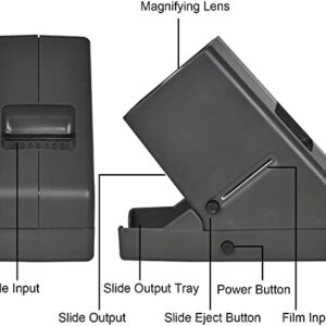 Rybozen 35mm Slide Viewer, 3X Magnification and Desk Top LED Lighted Illuminated Viewing and Battery Operation-for 35mm Slides & Positive Film Negatives(4AA Batteries Included)