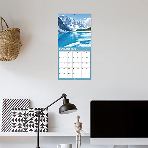 2023 Wall Calendar - 12 Monthly Wall Calendar Jan. 2023 - Dec. 2023, 12" x 24" (Open), 2023 Calendar Unruled Blocks(1.5" x 1.4") + Thick Glossy Paper - Bryce Canyon