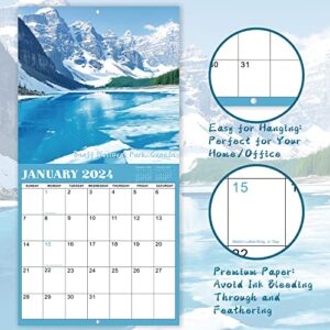 2023 Wall Calendar - 12 Monthly Wall Calendar Jan. 2023 - Dec. 2023, 12" x 24" (Open), 2023 Calendar Unruled Blocks(1.5" x 1.4") + Thick Glossy Paper - Bryce Canyon