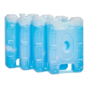 amazon basics reusable hard sided rectangular ice pack, 6.5″ x 4.3″ x 1.2″, blue, pack of 4