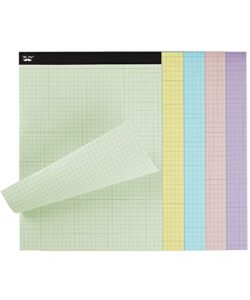 mr. pen- pastel graph paper, 1 pad, 11″x8.5″, 4×4 (4 squares per inch), pastel colors, 50 sheets, grid paper, graphing paper, graph paper pad, grid paper pad, colored graph paper