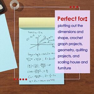 Mr. Pen- Pastel Graph Paper, 1 Pad, 11"x8.5", 4x4 (4 Squares Per Inch), Pastel Colors, 50 Sheets, Grid Paper, Graphing Paper, Graph Paper Pad, Grid Paper Pad, Colored Graph Paper