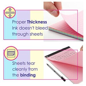 Mr. Pen- Pastel Graph Paper, 1 Pad, 11"x8.5", 4x4 (4 Squares Per Inch), Pastel Colors, 50 Sheets, Grid Paper, Graphing Paper, Graph Paper Pad, Grid Paper Pad, Colored Graph Paper