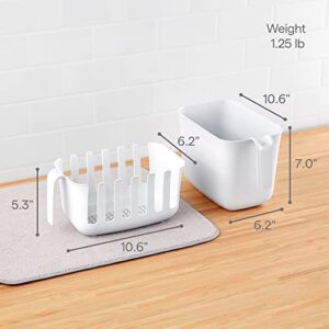 YouCopia Dry&Store Reusable Bag Drying Rack and Bin Set, Silicone Bags Organizer and Storage