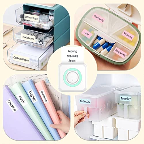 Instaproud - Portable Sticker Printer,Mini Printer Sticker Maker Pocket Thermal Printer,Mini C15 Pocket Thermal Printer,Wireless Bluetooth Photo Printer,for Photos Diaries Memos Study Notes (Blue)