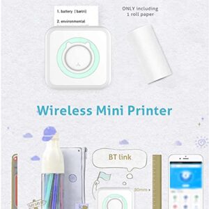 Instaproud - Portable Sticker Printer,Mini Printer Sticker Maker Pocket Thermal Printer,Mini C15 Pocket Thermal Printer,Wireless Bluetooth Photo Printer,for Photos Diaries Memos Study Notes (Blue)