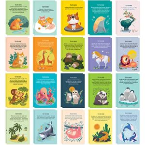 t marie 40 animal fun fact postcards – bulk thinking of you postcard pack for kids, students, friends, teacher, and more – say hello, thank you or i miss you with colorful note cards