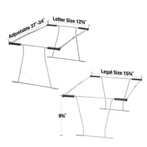 Officemate Universal Hanging File Frame, Letter and Legal Size, Rails 24 to 27, Steel, 1 Set (91966)