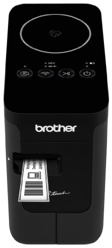 Brother P-touch, PTP750W, Wireless Label Maker, NFC Connectivity, USB Interface, Mobile Device Printing, Black