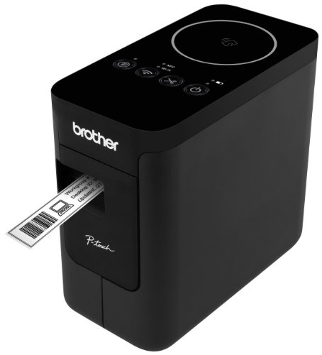 Brother P-touch, PTP750W, Wireless Label Maker, NFC Connectivity, USB Interface, Mobile Device Printing, Black