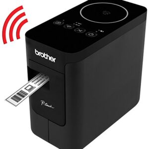 Brother P-touch, PTP750W, Wireless Label Maker, NFC Connectivity, USB Interface, Mobile Device Printing, Black