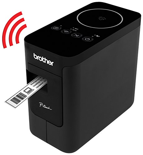 Brother P-touch, PTP750W, Wireless Label Maker, NFC Connectivity, USB Interface, Mobile Device Printing, Black