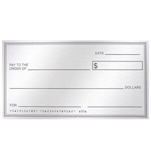 reusable big check for presentation, large oversized dry erase plaque for endowment, donations, gag gifts, raffle, fundraisers (30 x 16 in)