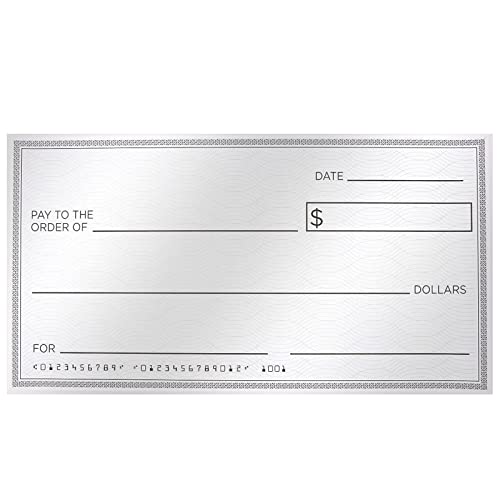 Reusable Big Check for Presentation, Large Oversized Dry Erase Plaque for Endowment, Donations, Gag Gifts, Raffle, Fundraisers (30 x 16 In)